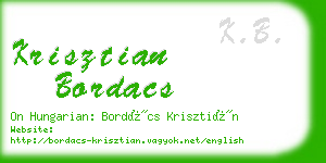 krisztian bordacs business card